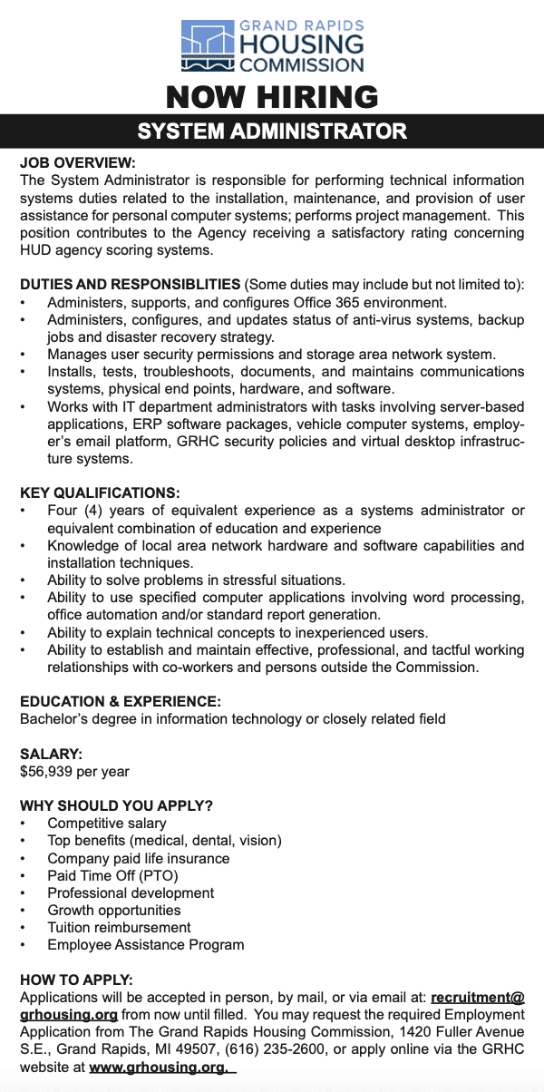 Cover photo for job listing